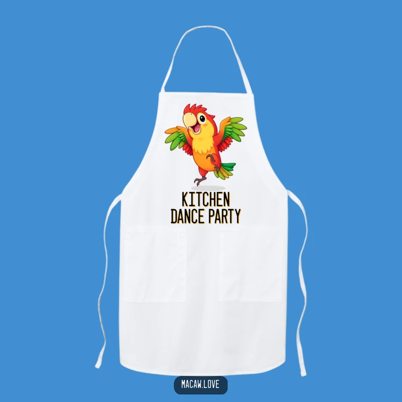 Funny Dancing Macaw Apron - Cook with Vibrant Joy!