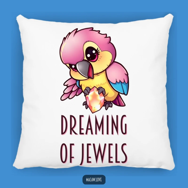Funny Mischievous Macaw Pillow - Cozy Comfort & Sparkle!
