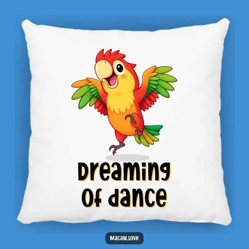 Funny Dancing Macaw Pillow - Cozy Comfort & Cheerful Decor!