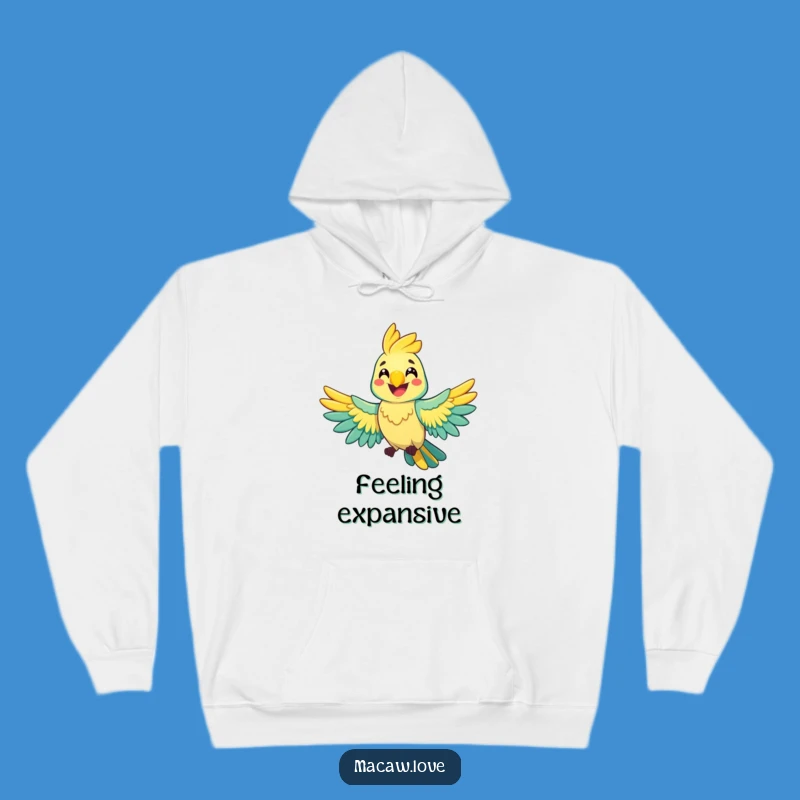 Cozy Funny Cheerful Macaw Hoodie - Warmth & Happiness Gift!