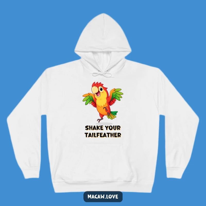 Cozy Funny Dancing Macaw Hoodie - Warm & Energetic Gift!
