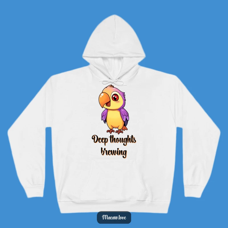 Cozy Funny Curious Macaw Hoodie - Warm & Thoughtful Gift!
