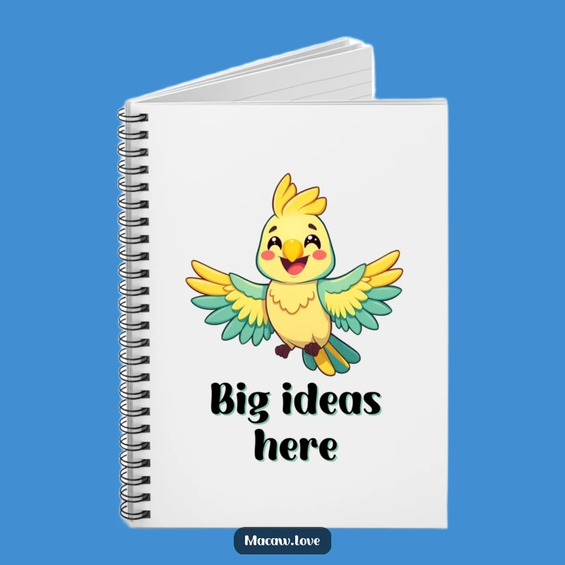 Funny Cheerful Macaw Notebook - Jot Down Happy Thoughts!