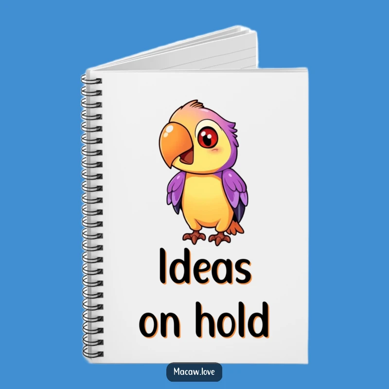 Funny Curious Macaw Notebook - Jot Down Your Questions!