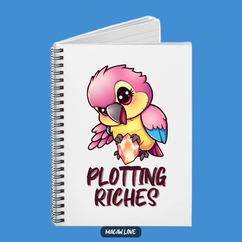 Funny Mischievous Macaw Notebook - Jot Down Your Treasures!