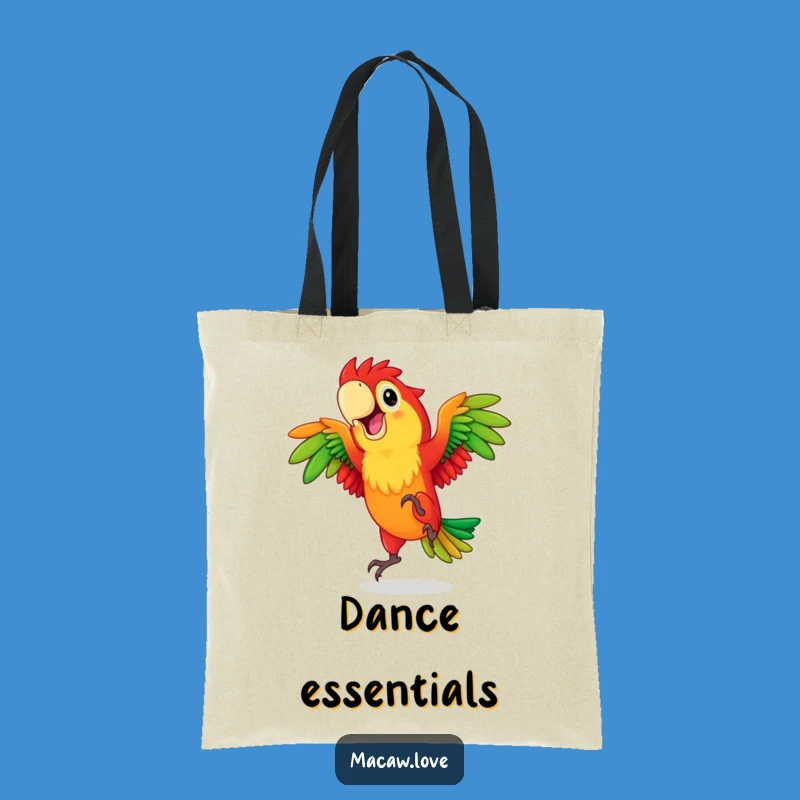 Funny Dancing Macaw Tote Bag - Carry Your Joy Everywhere!